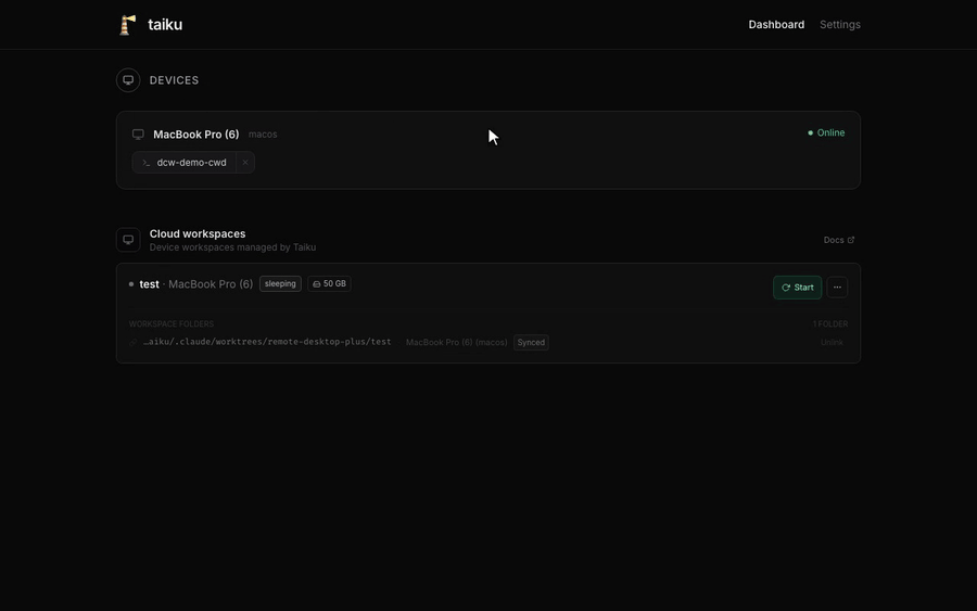 Starting, rebuilding, and deleting remote dev machines from the dashboard