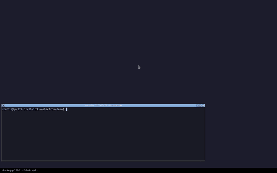 Building and running an Electron desktop app on a cloud Linux desktop
