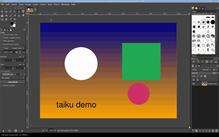 GIMP image editor open on a streamed cloud desktop